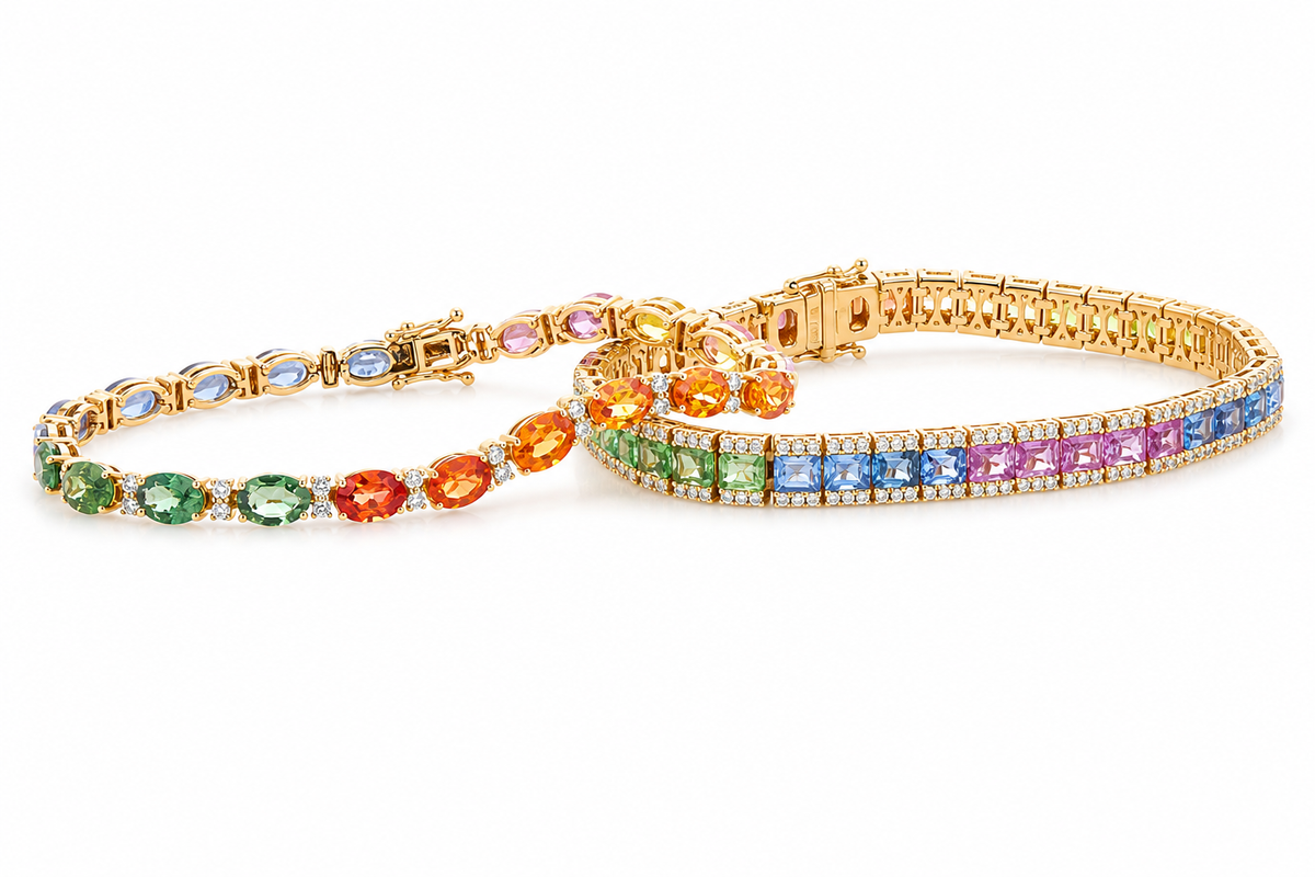 The Sunset Spectrum Sapphire Bracelet