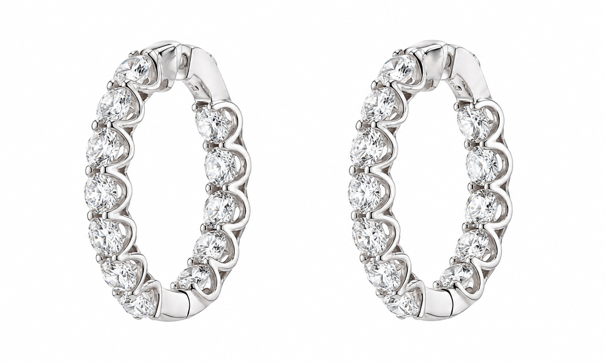 The Infinity Diamond Hoops