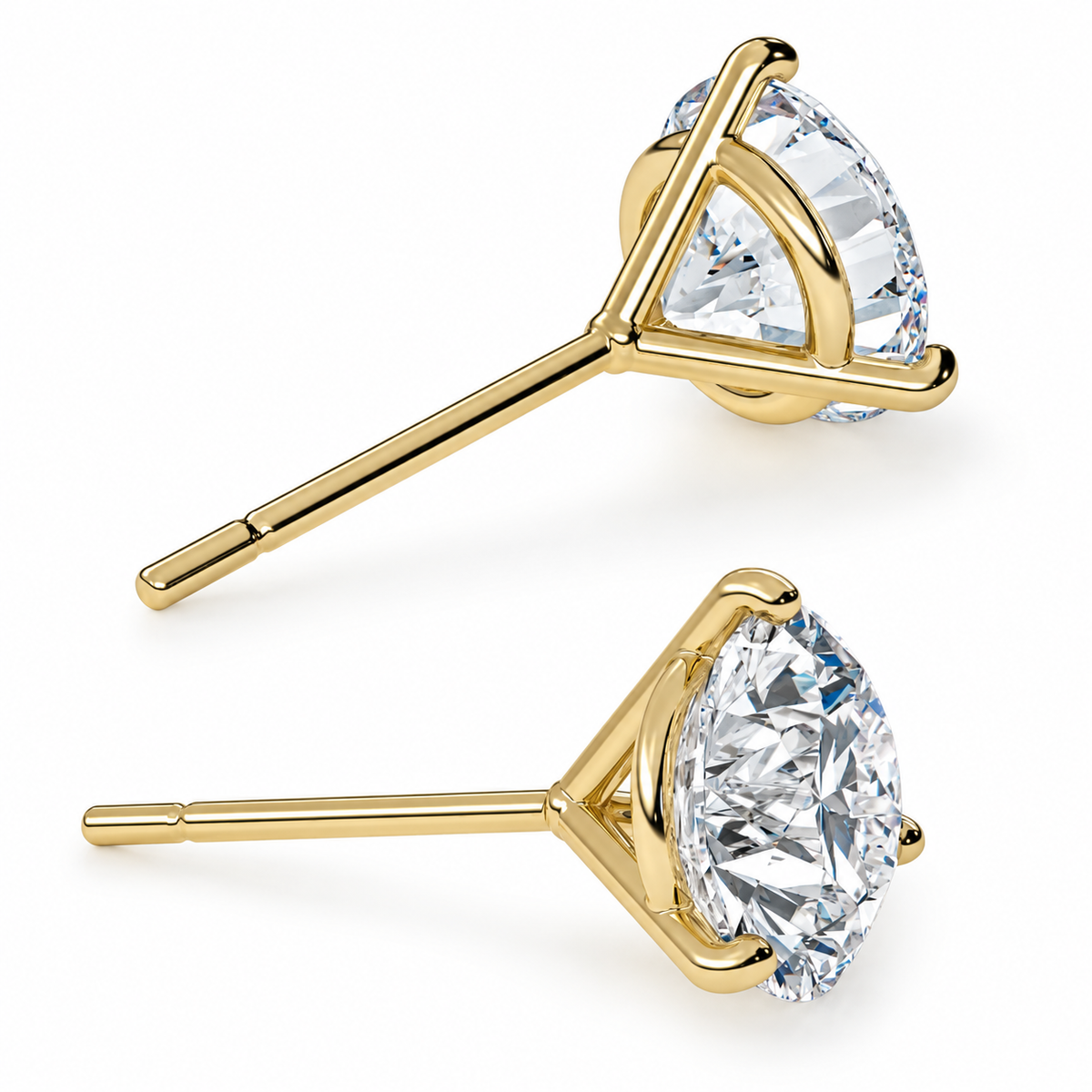 Call me Pretty Yellow Gold  Studs 6 CTW
