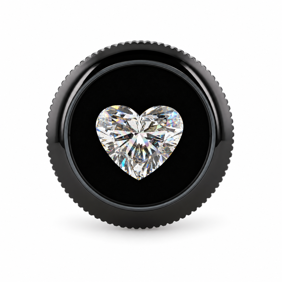 7.09 CT Heart Cut Diamond- Color F, VVS2 Clarity
