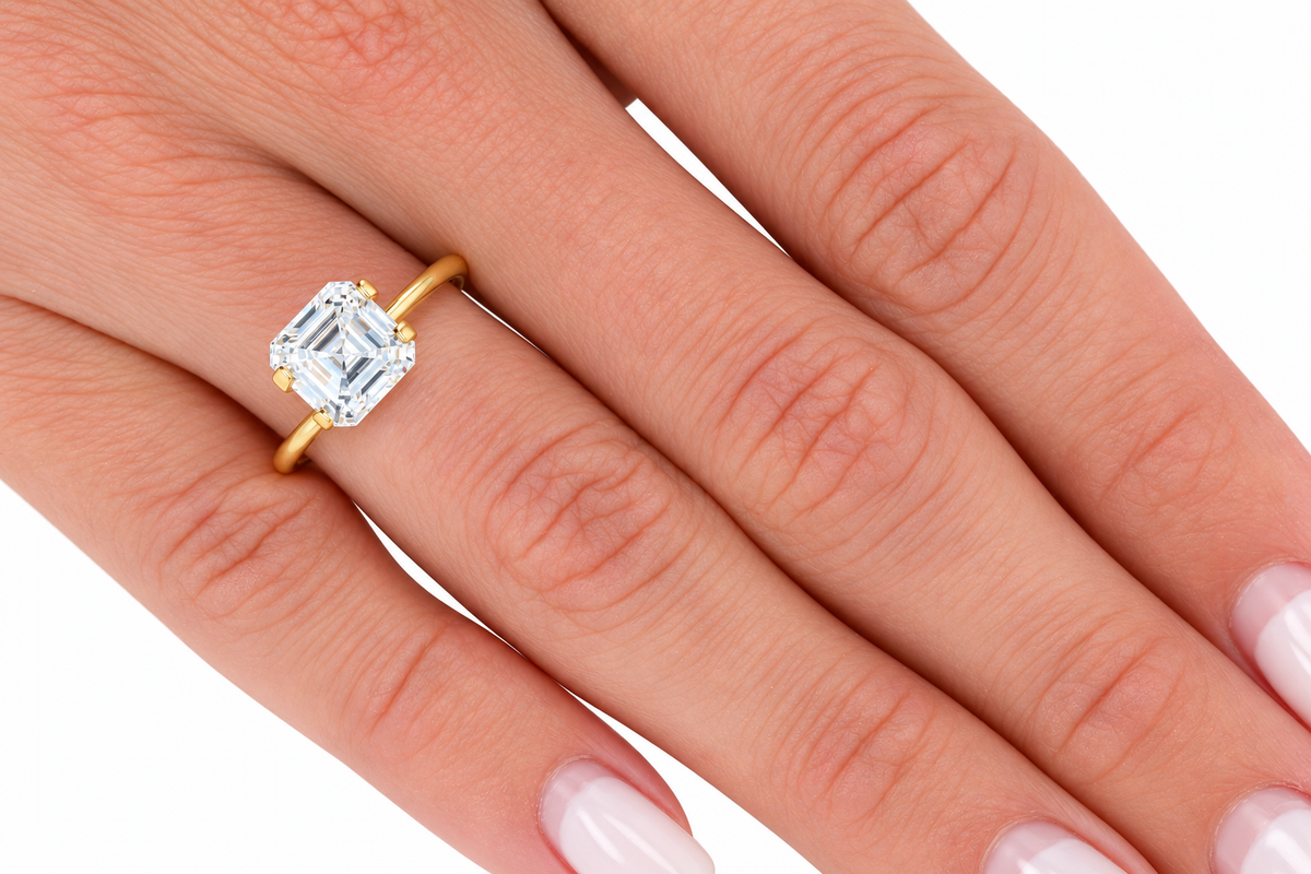 3.00 Ct Asscher Cut  — F Color, VVS2 Clarity