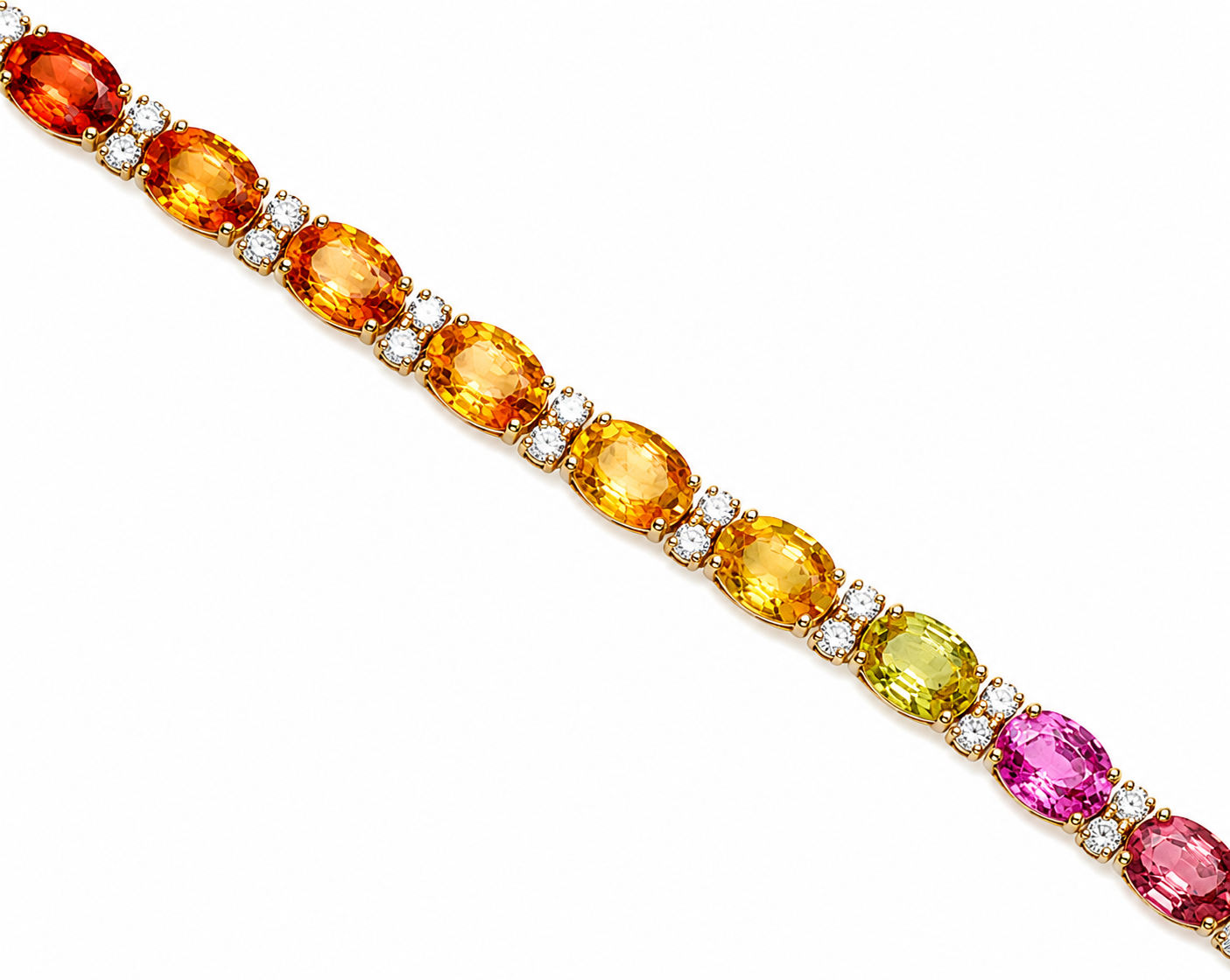The Sunset Spectrum Sapphire Bracelet