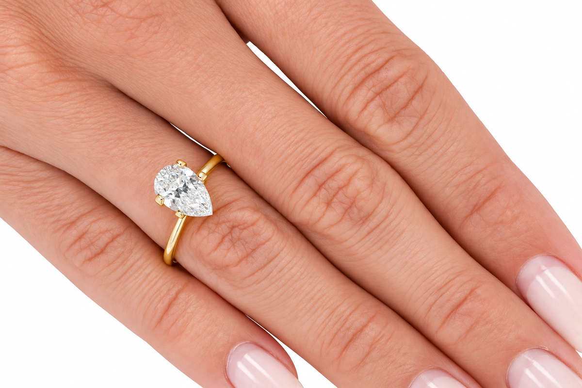 2.00 Ct Pear Cut  — F Color, VVS2 Clarity
