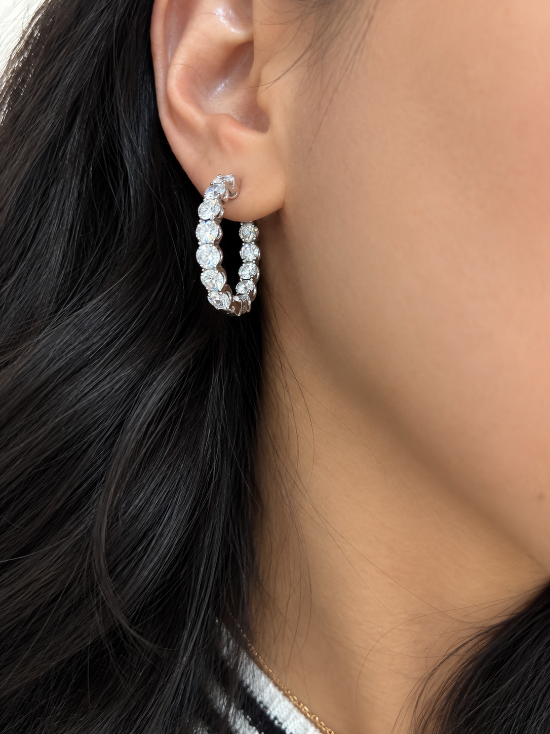 The Infinity Diamond Hoops