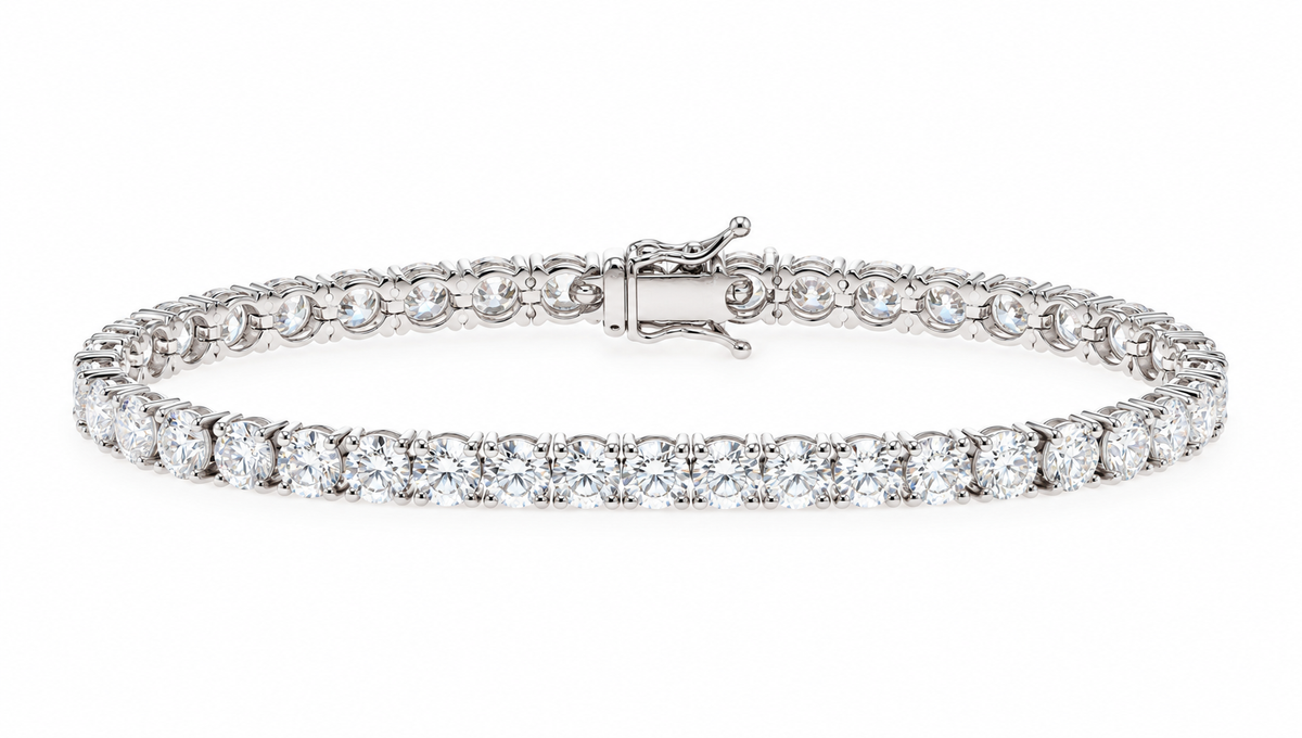 The White Gold Tennis Bracelet