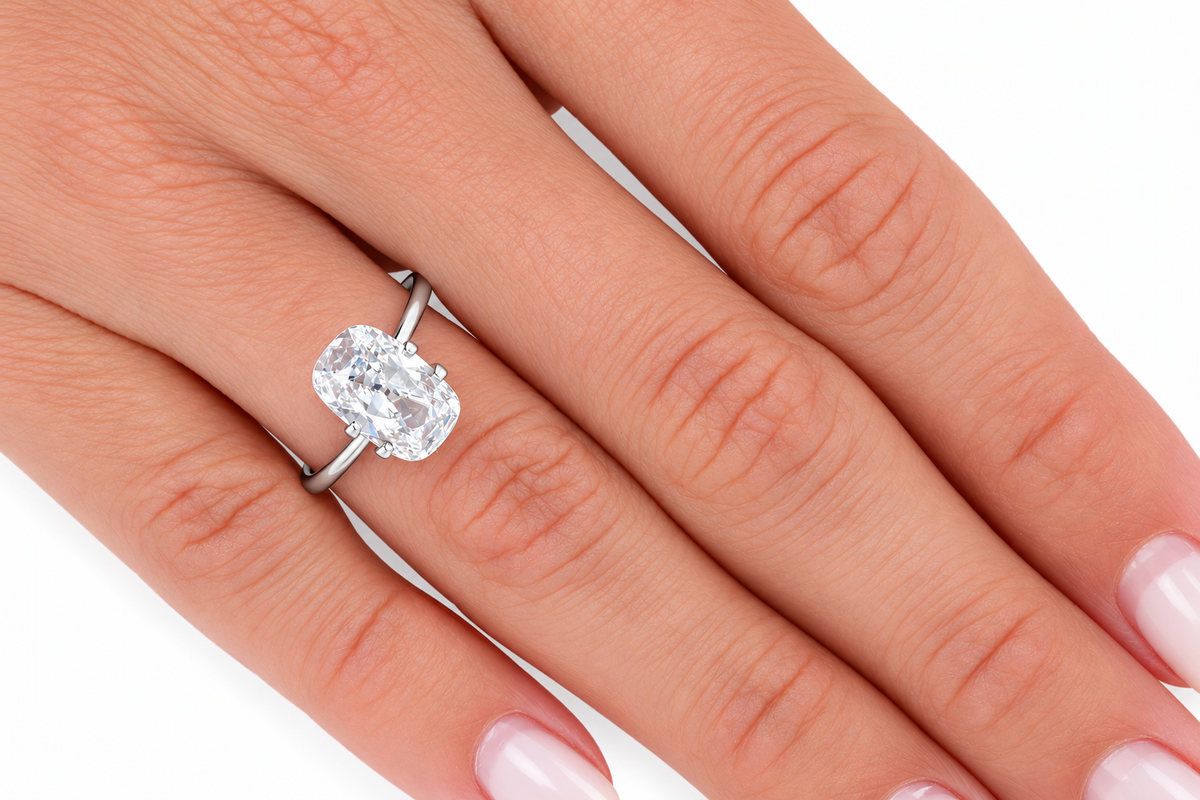 3.09 Ct Elongated Cushion Old Mine Cut