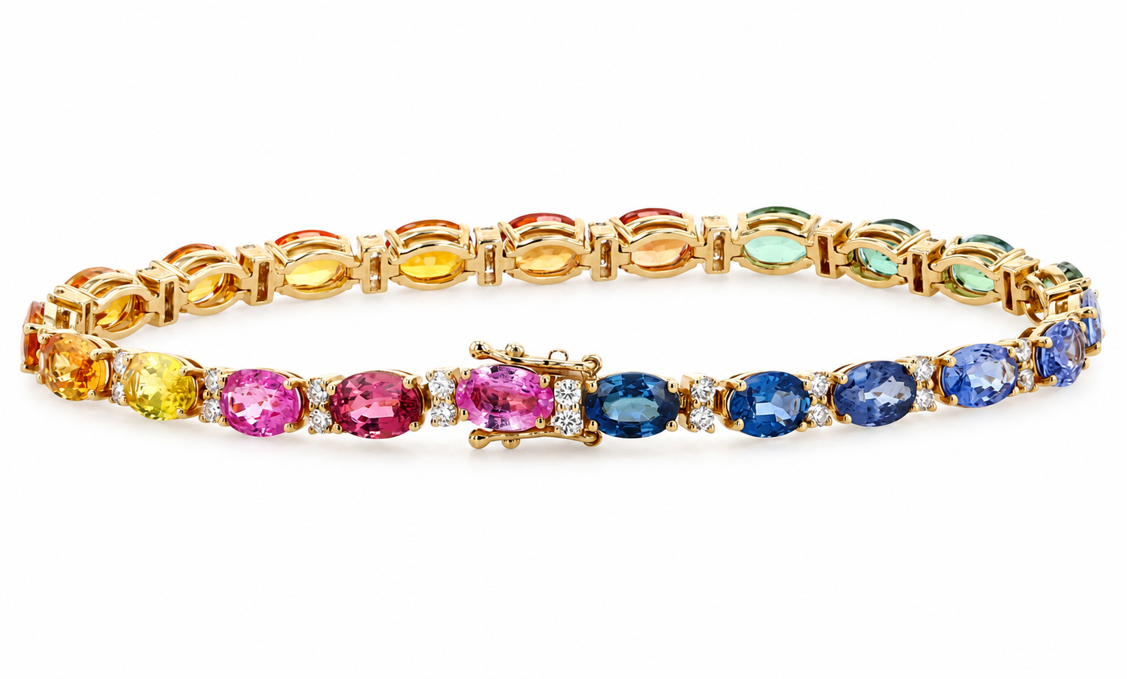 The Sunset Spectrum Sapphire Bracelet