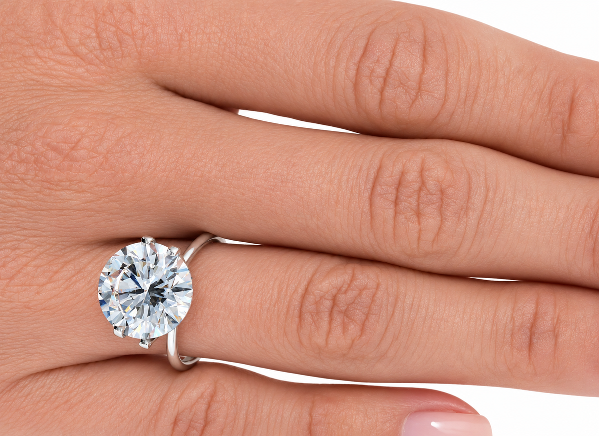 8.04ct Round Diamond- Color  F VVS2 EX EX EX None