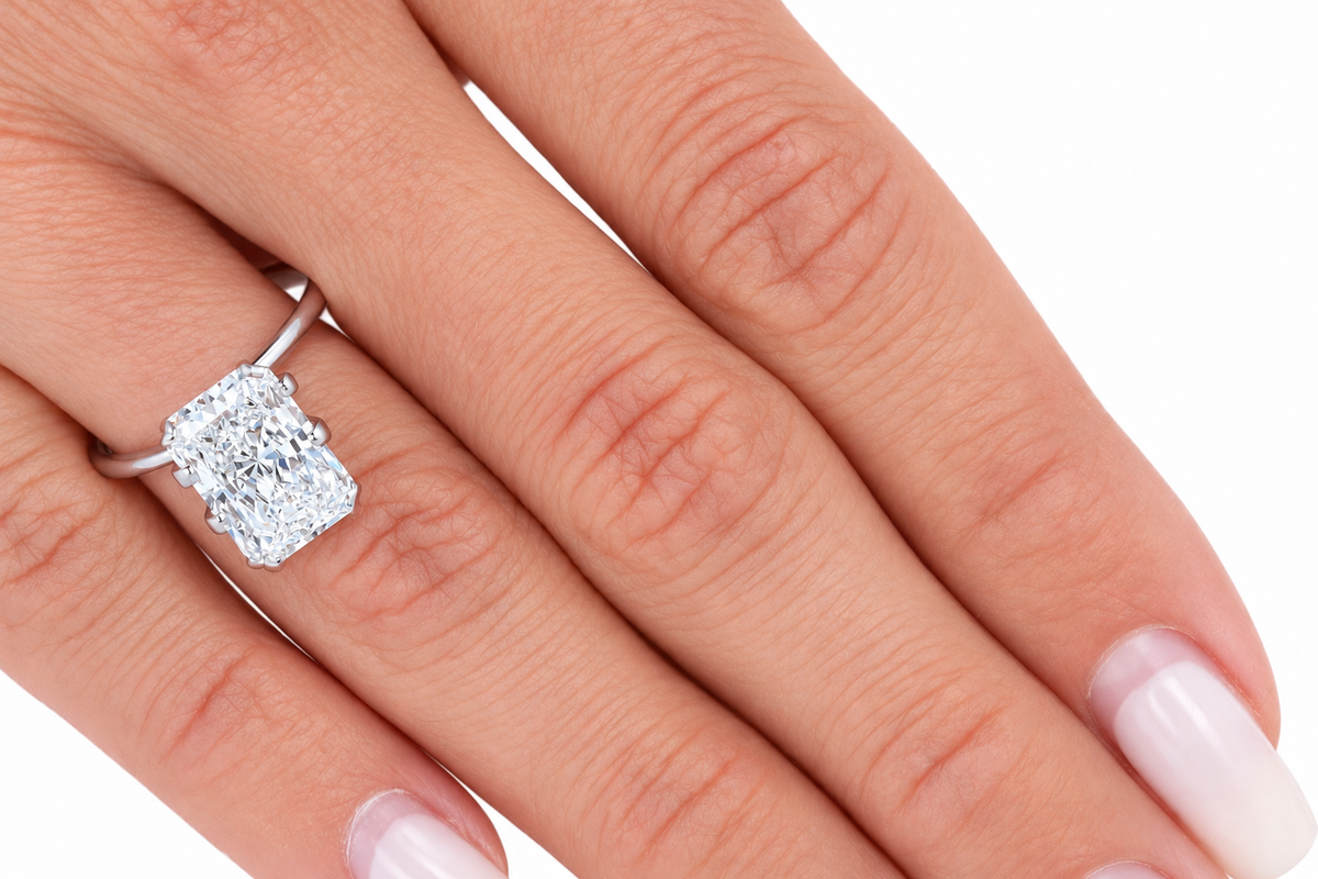 5.00 Ct Radiant Cut — F Color, VVS2 Clarity