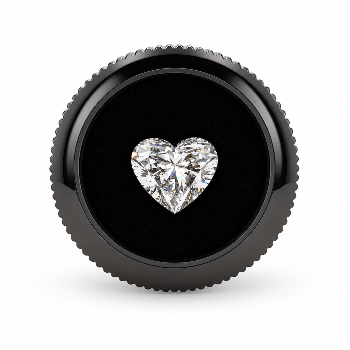 4.05 CT Heart Cut Diamond- Color F, VVS2 Clarity