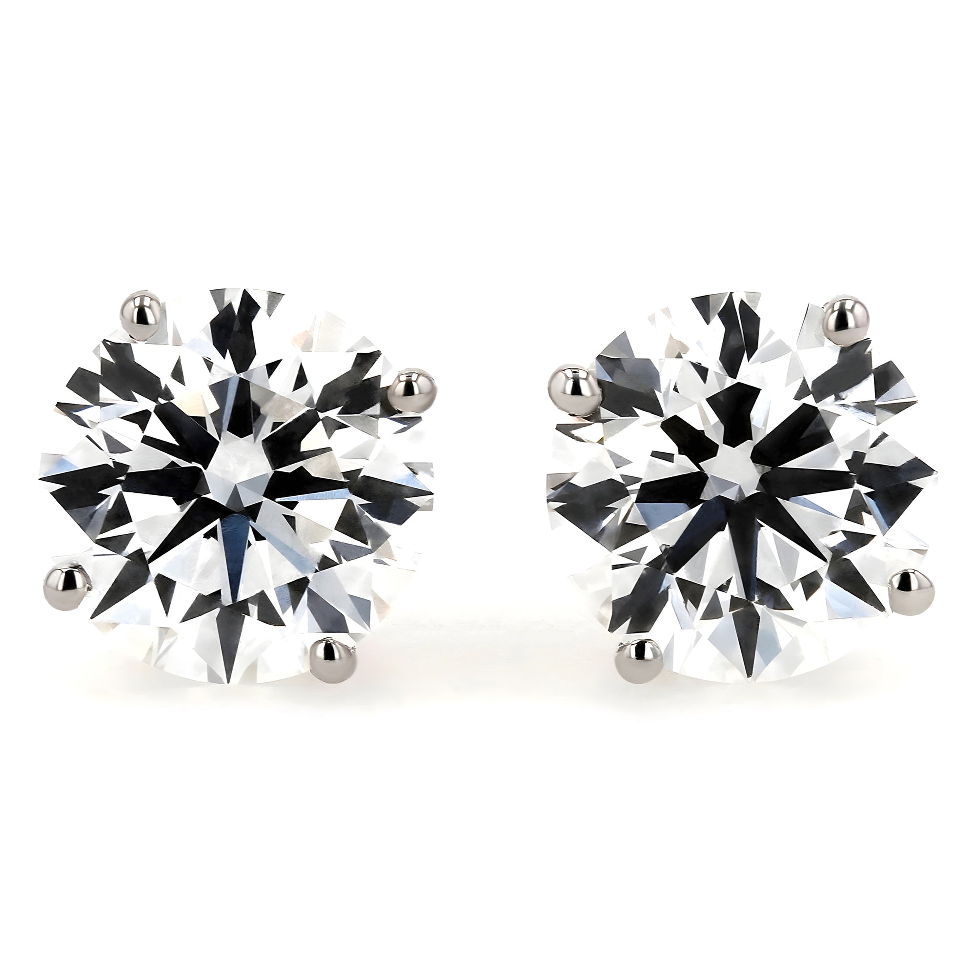 Earrings Round Studs 1ct