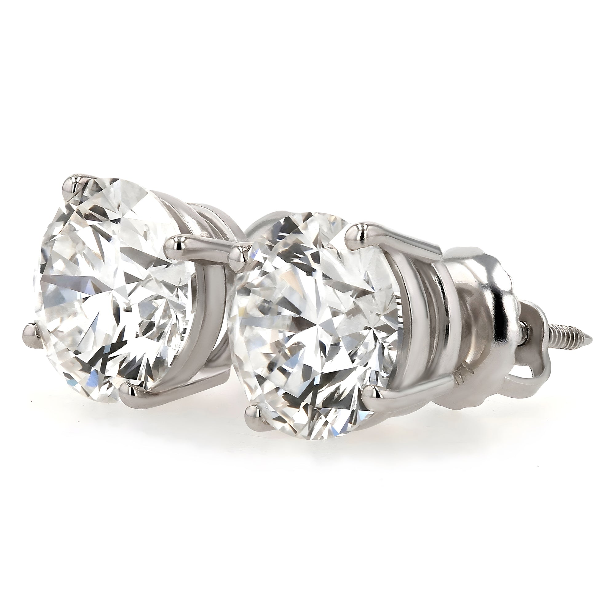 Earrings Round Studs 1ct