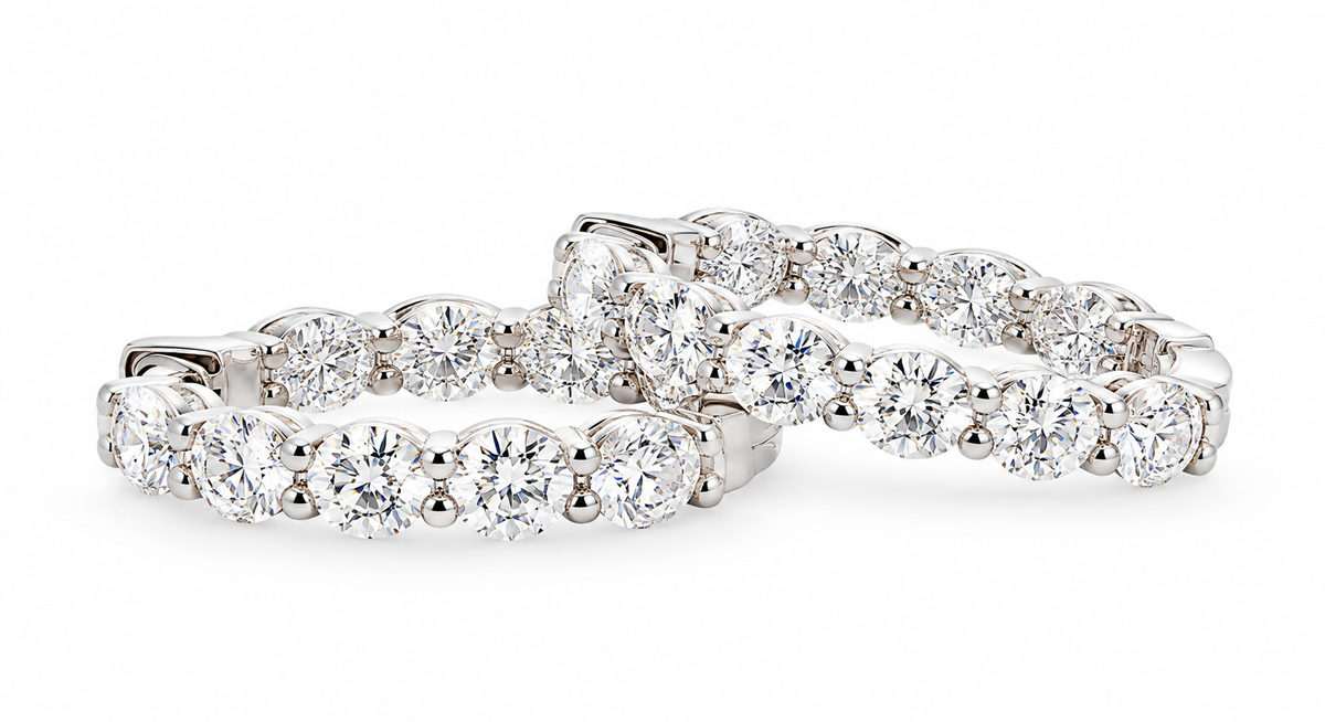 The Infinity Diamond Hoops