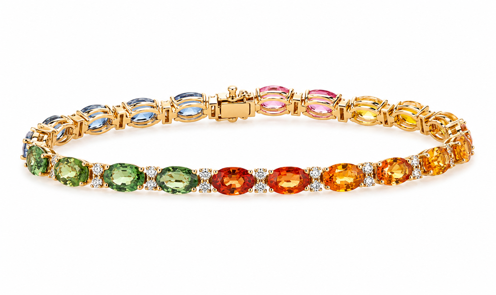 The Sunset Spectrum Sapphire Bracelet