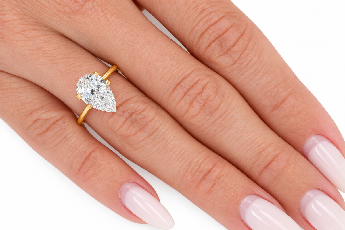 3.00 Ct Pear Cut  — F Color, VVS2 Clarity