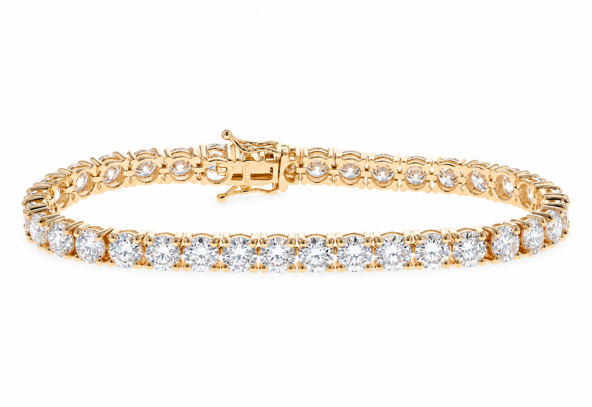 The Yellow gold tennis bracelet