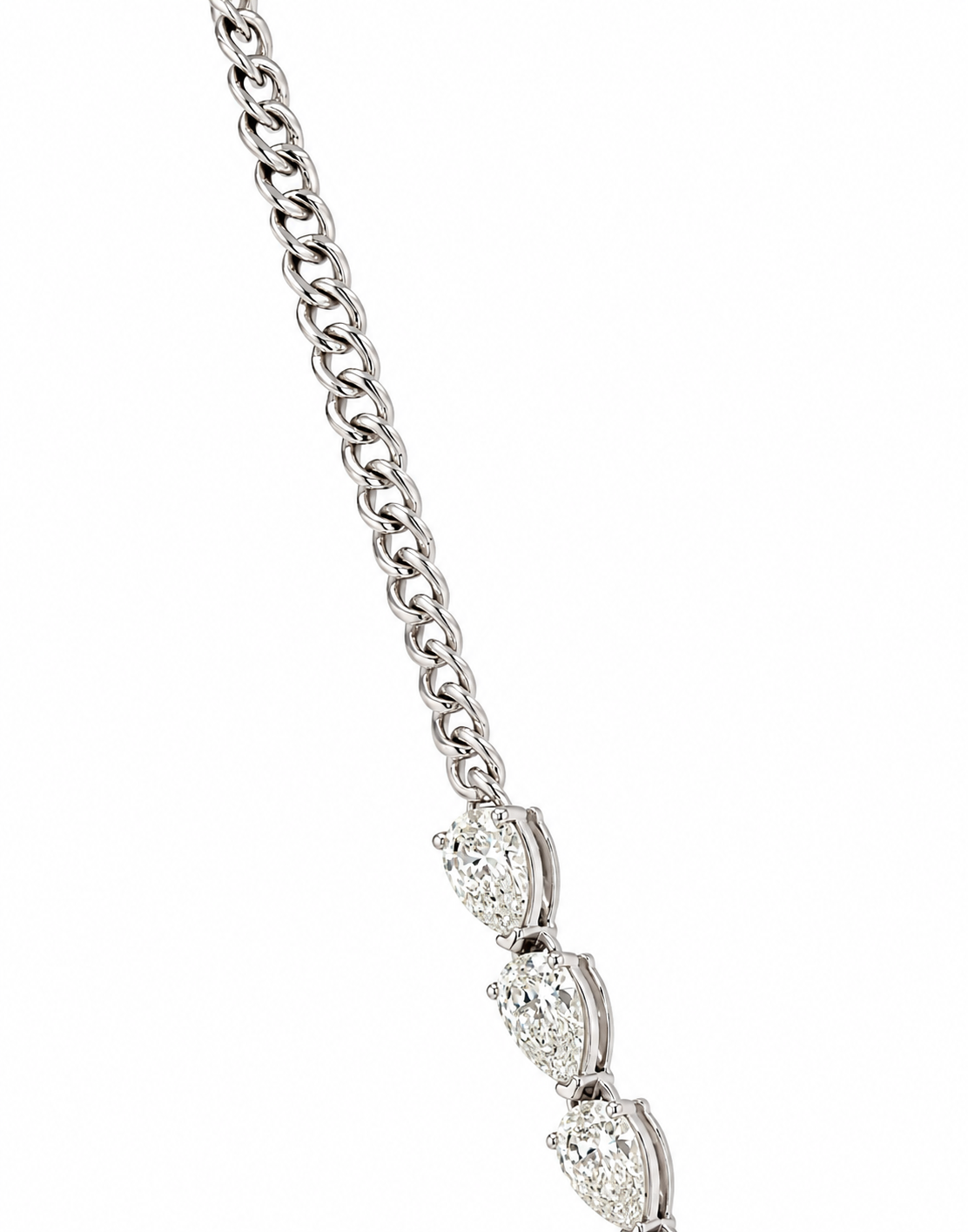 The Fleur Pear Diamond Necklace