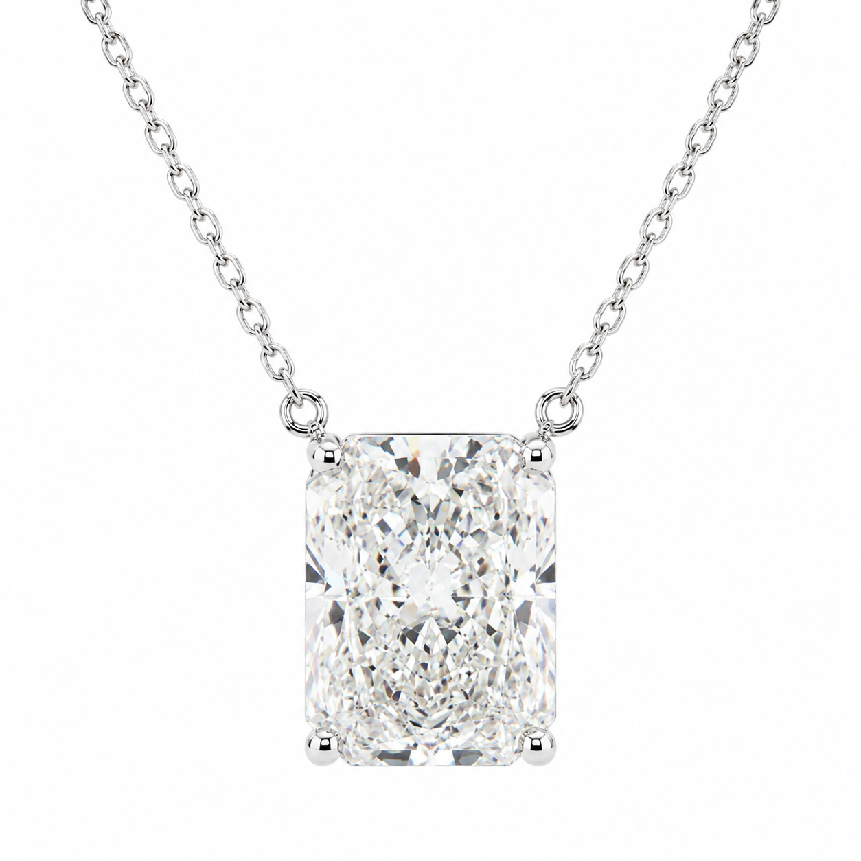 The Radiant Solitaire Diamond Necklace