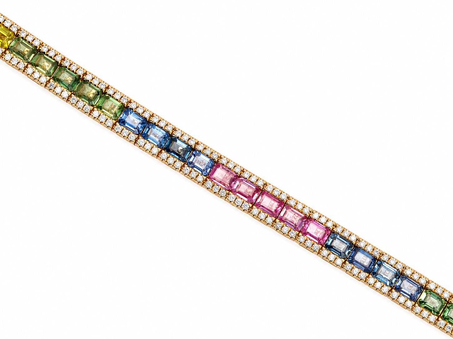 Sunset Sapphire Diamond Bracelet