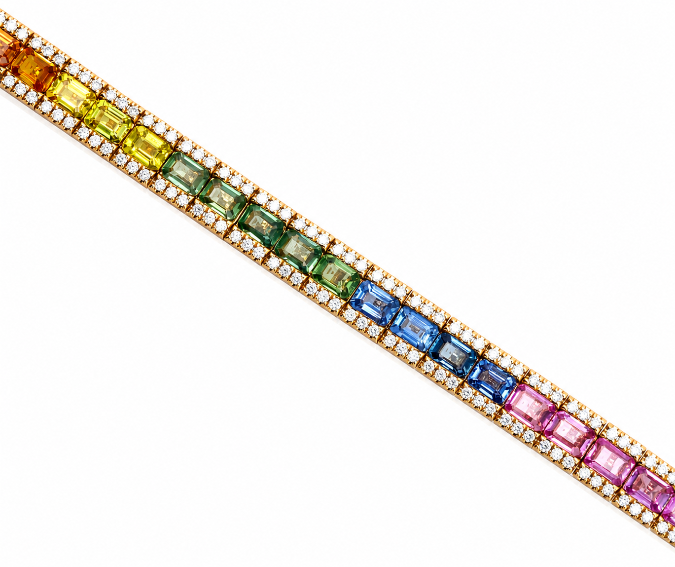 Sunset Sapphire Diamond Bracelet