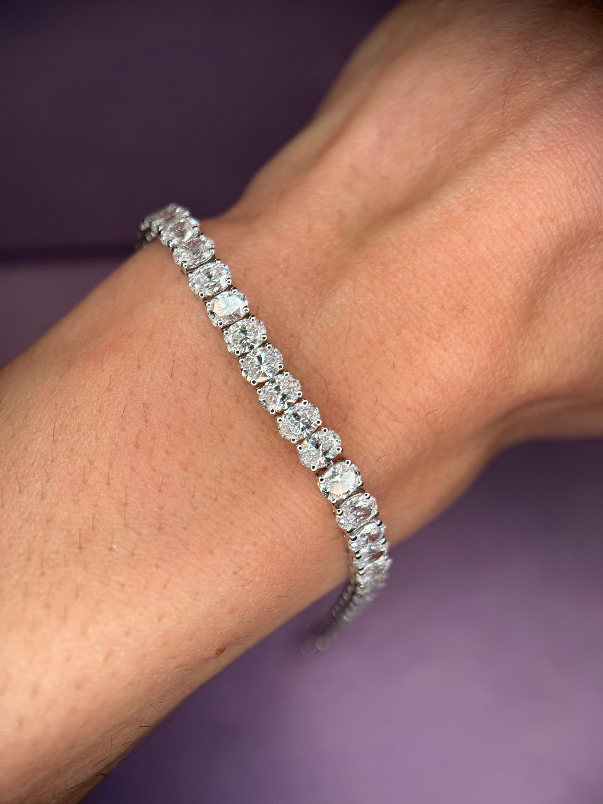 Layla Oval Tennis Bracelet 10 ctw