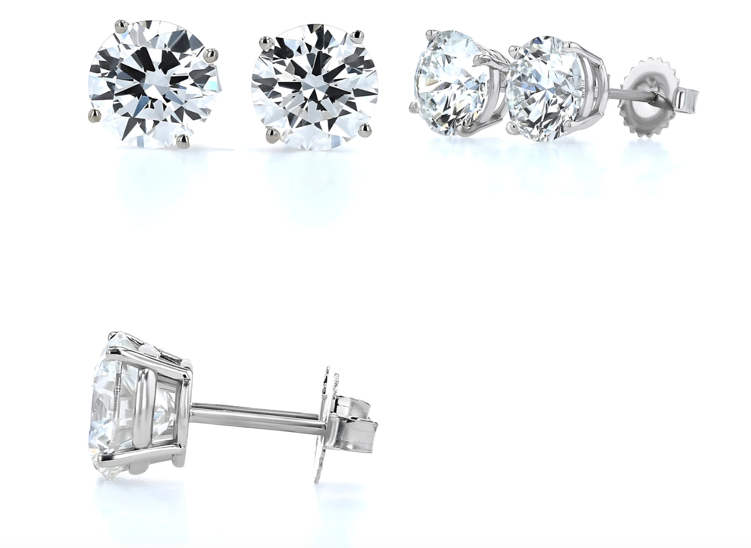 Round Studs 4ct